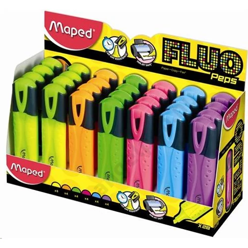 Szövegkiemelő display, 1-5 mm, MAPED "Fluo Peps Classic", vegyes színek
