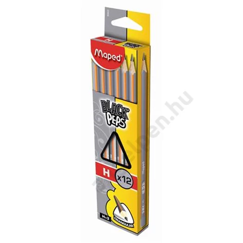 Grafitceruza, H, háromszögletű, MAPED "Black`Peps"