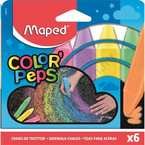 Aszfaltkréta, MAPED "Color`Peps", 6 különböző szín