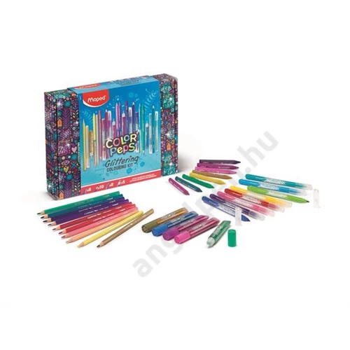 Csillámos színező készlet, MAPED "Color`Peps", 31 darabos