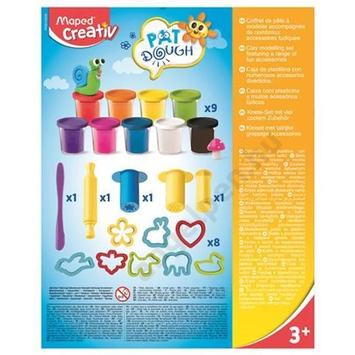 Gyurma és formázó készlet, 21 darabos, MAPED CREATIV, "Pat Dough"