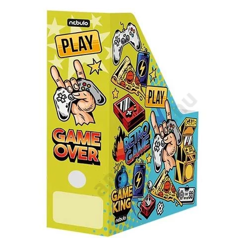 Irattartó papucs, papír, hajtogatós, Gamer, Nebulo (10)