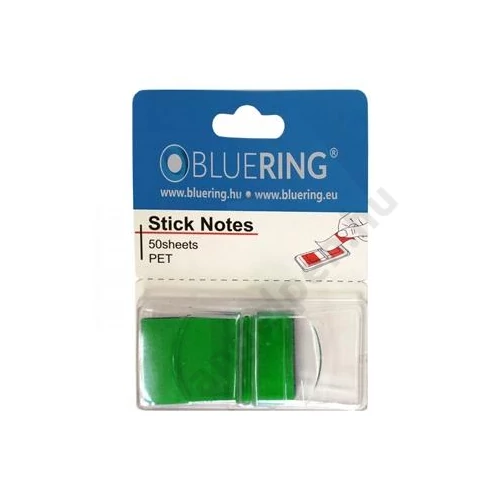 Jelölőcímke 25x45mm, 50lap, műanyag Bluering® zöld