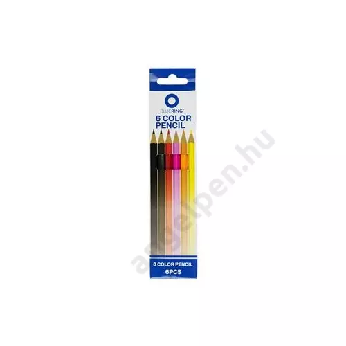 Színes ceruza készlet, hatszögletű Bluering® 6 klf. szín