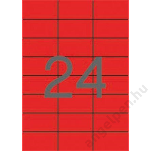 Etikett Apli 70x37mm piros 2400db/cs