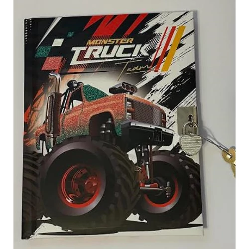 Emlékkönyv  Junior 80 lapos Monster Truck lakattal sima lapok