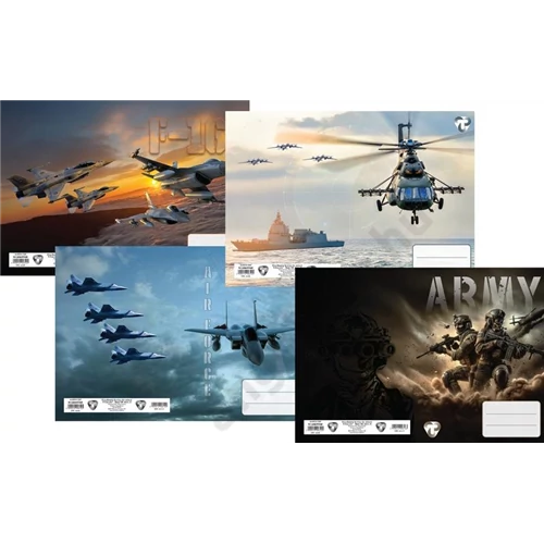 Füzetborító A/5 betétes 4x5 db/csomag T-Creativ "Army"
