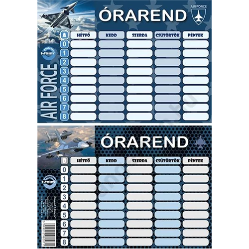 Órarend 11,7x16,5 cm 25 db/csomag T-Creativ "Army"
