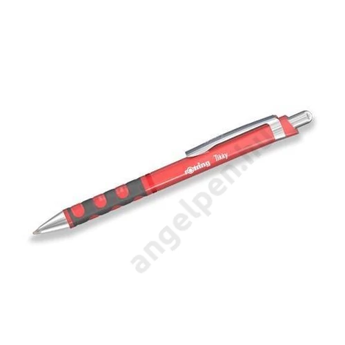 Golyóstoll, 1,0 mm, nyomógombos, rOtring "Tikky",tearózsa