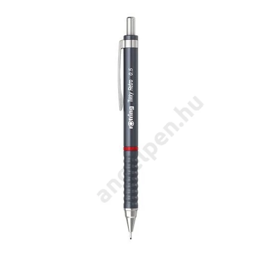 Nyomósirón, 0,5 mm, rOtring "Tikky Retro",szürke 