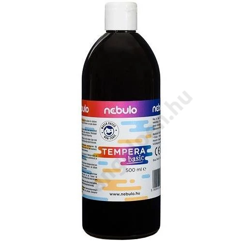 Tempera festék, 500 ml-es, fekete, Nebulo (1)