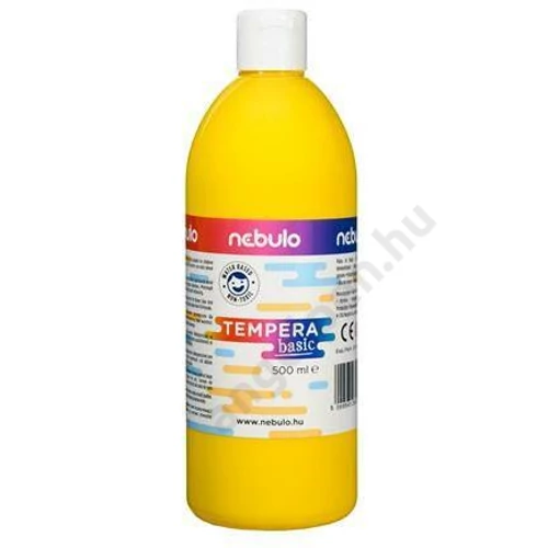 Tempera festék, 500 ml-es, sárga, Nebulo