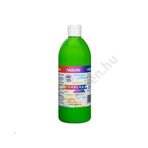 Tempera festék, 500 ml-es, világoszöld, Nebulo (1)