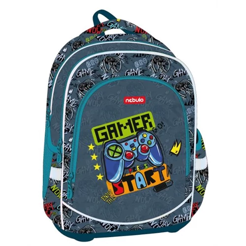 Iskolatáska, Ergo-system, merev aljú, GAMER dizájnnal, Nebulo