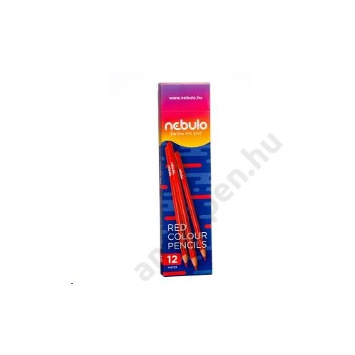 Színes ceruza, piros, háromszögletű, Nebulo (12)