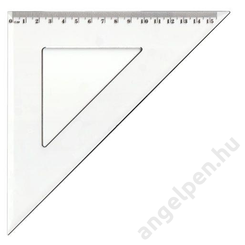 Antilop 45 fokos átlátszó műanyag háromszög vonalzó 