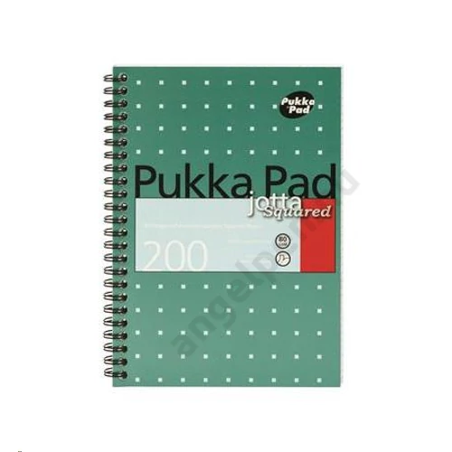 Spirálfüzet, A5, kockás, 100 lap, PUKKA PAD, "Metallic Jotta"