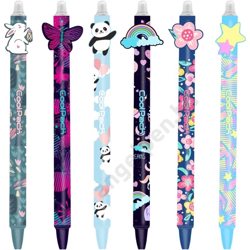 Golyóstoll radírozható Cool pack Girls 6 minta kék, 36db/display Colorino