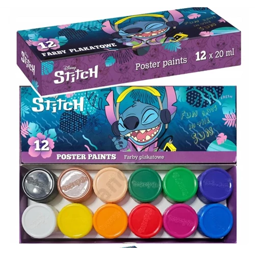 Tempera Stitch tégelyes 20 ml 12 szín Colorino 