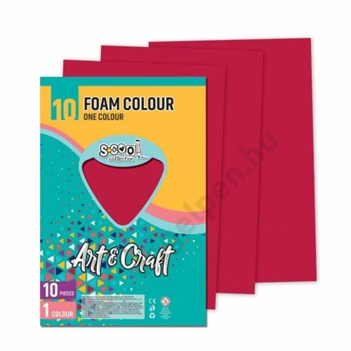 Dekorgumi-hab S-CooL SC1189 Art&Craft A4 10ív piros