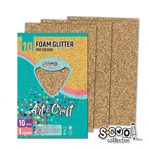 Dekorgumi-hab glitteres S-CooL SC1224 Art&Craft A4 10ív pezsgő