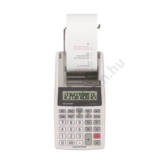 Számológép, szalagos, 12 számjegy, 2 színű nyomtató, SHARP "EL-1611V"