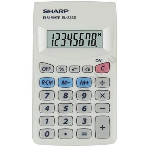 Zsebszámológép, 8 számjegy, SHARP "EL-233S"