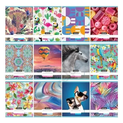 Füzet, A4, tűzött, sima, 80-32, L-Design minták, Nebulo (12)