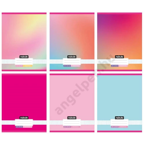 Füzet, A4, tűzött, sima, 80-32, Monochrome és Gradient minták I., Nebulo (12)