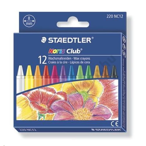 Zsírkréta, STAEDTLER "Noris 220", 12 különböző szín