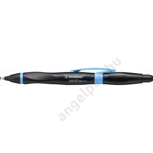 Golyóstoll, 0,5 mm, nyomógombos, fekete-kék tolltest, jobbkezes, STABILO "Smartball 2.0", kék