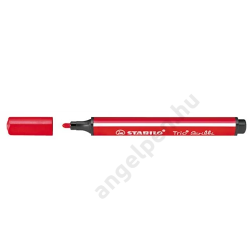 Filctoll, 1,5-2 mm, rugós hegy, STABILO "Trio Scribbi", piros