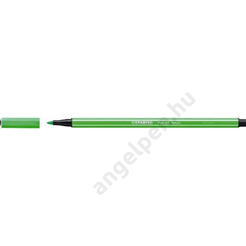 Filctoll, 1 mm, STABILO "Pen 68", neon zöld