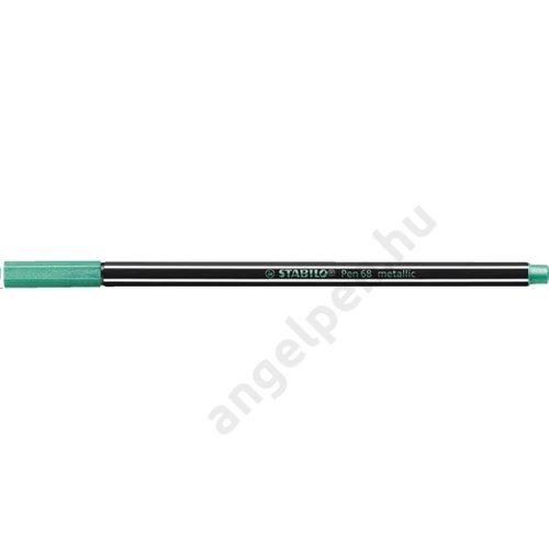 Filctoll, 1,4 mm, STABILO "Pen 68 metallic", metálzöld