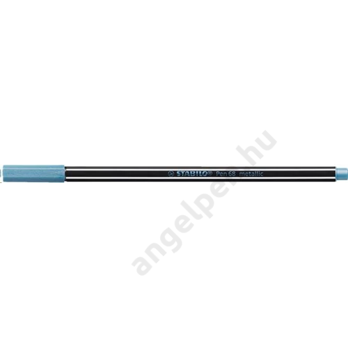 Filctoll, 1,4 mm, STABILO "Pen 68 metallic", metálkék