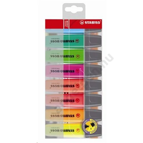 Szövegkiemelő készlet, 2-5 mm, STABILO "BOSS original", 8 különböző szín