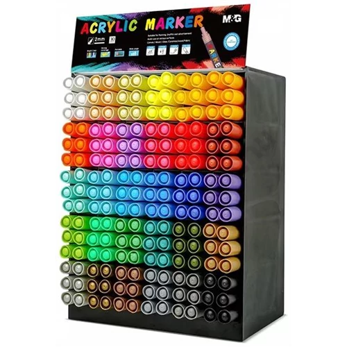 Akril marker-filc  készlet M&G "Mocalo" 180 db-os display 30 színben