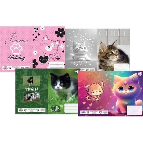 Füzetborító A/5 betétes 4x5 db/csomag T-Creativ "Kitten"