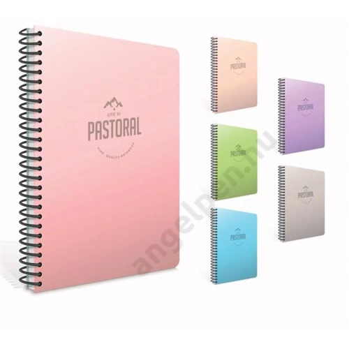 Spirálfüzet GIPTA Pastoral A/4 PP fedlap 200 lapos vonalas 5554 