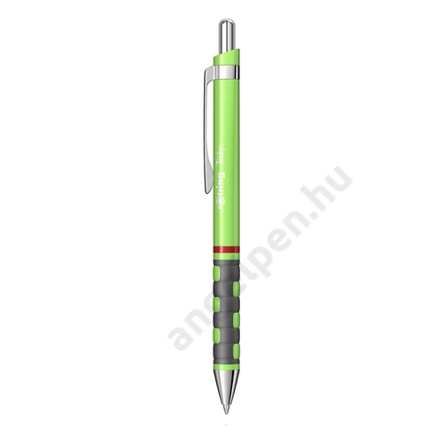 Golyóstoll, 1,0 mm, nyomógombos, rOtring "Tikky", neonzöld