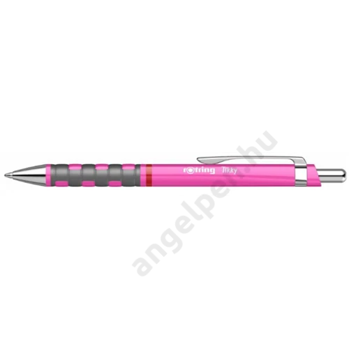 Golyóstoll, 1,0 mm, nyomógombos, rOtring "Tikky", neonpink