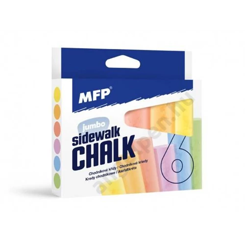 Aszfaltkréta MFP -gömbölyű, 6 db vegyes színek