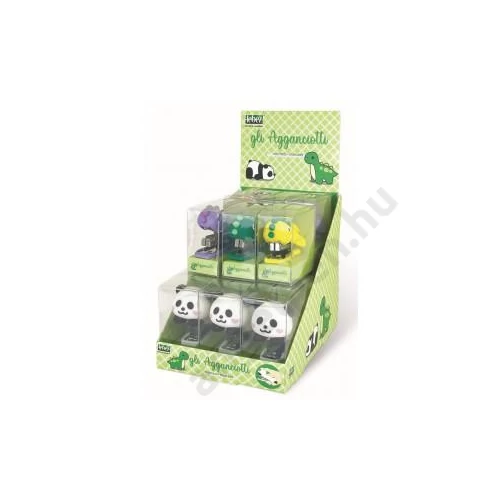 Tűzőgép LEBEZ Dino és panda mintával no.10 10 lap 81973