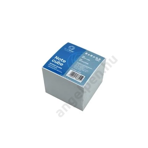 Kockatömb 8x8x6,5cm, ragasztás nélküli, 80% fehérség Bluering® fehér