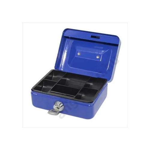 Pénzkazetta fém 125x55x95 mm kicsi Bluering® kék