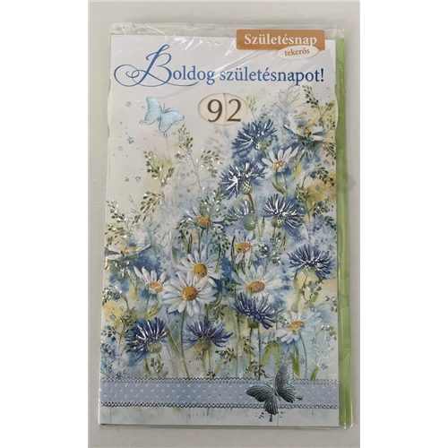 Képeslap 7 ARGUS 15-6466 Szülinap női margaréták pillangóval tekerős