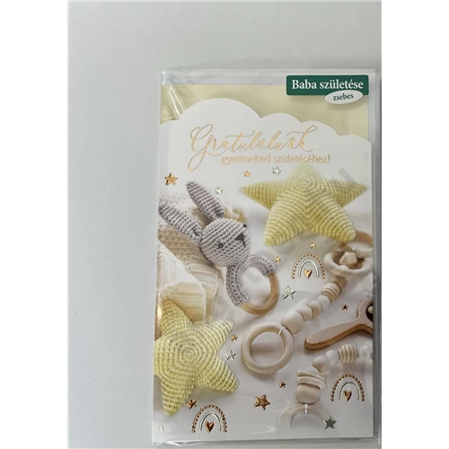 Képeslap 8 ARGUS 16-661 Baba születés horgolt játékok zsebes