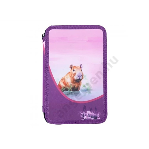 Herlitz tolltartó 2 emeletes üres Capibara pink