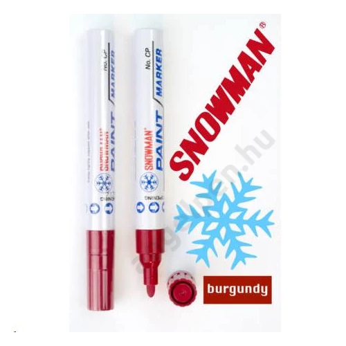 Lakkfilc Snowman vastag burgundi