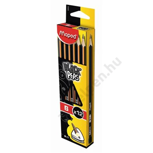 Grafitceruza, B, háromszögletű, MAPED "Black`Peps"